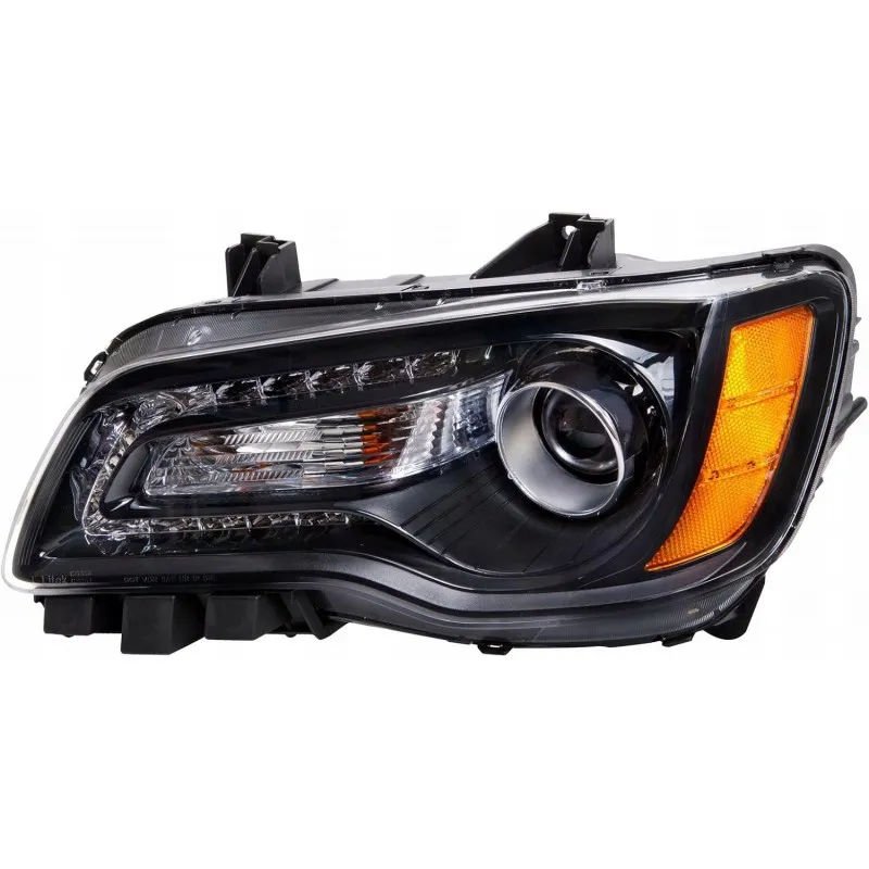 Přední levý světlomet s LED, černý, Eagle, Chrysler 300C 300S 2011-2014