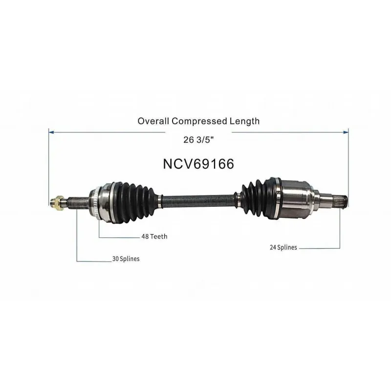 Levá kloubová hnací poloosa GSP 69166 pro Lexus RX 350 RX350 3.5 2010-2015