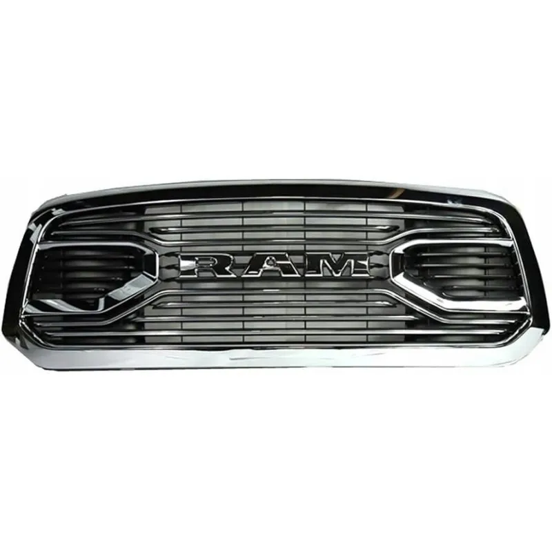 Dodge RAM 1500 2013-2018, plně chromovaná maska chladiče LIMITED + logo RAM