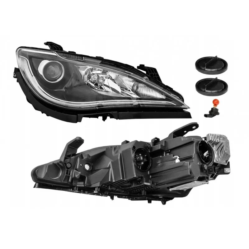 Pravý světlomet s čočkou a LED pro Chrysler Pacifica 2017-2020, H7 + HB3