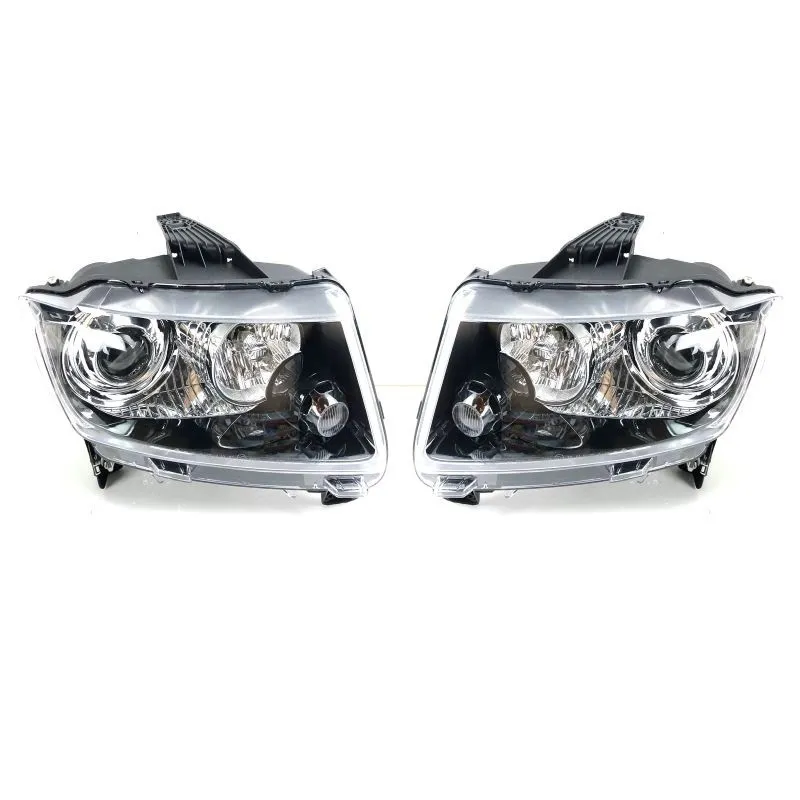 Pravé a levé světlo, evropské provedení, černé, s motorkem, sada, Jeep Compass 2014-2016