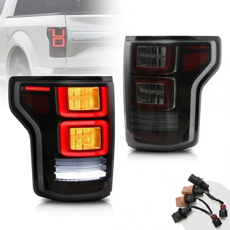 Sada zadních kouřových LED svítilen VLAND L+R pro Ford F150 F-150 2015-2020