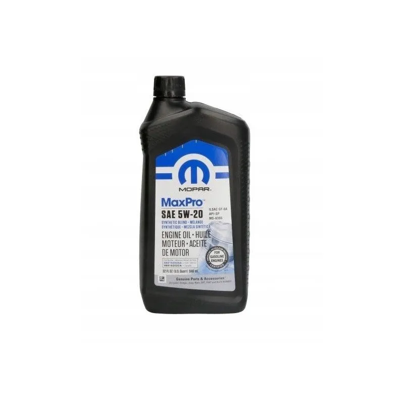 Motorový olej 5W-20 Mopar 0,946 l pro Chrysler, Dodge a Jeep