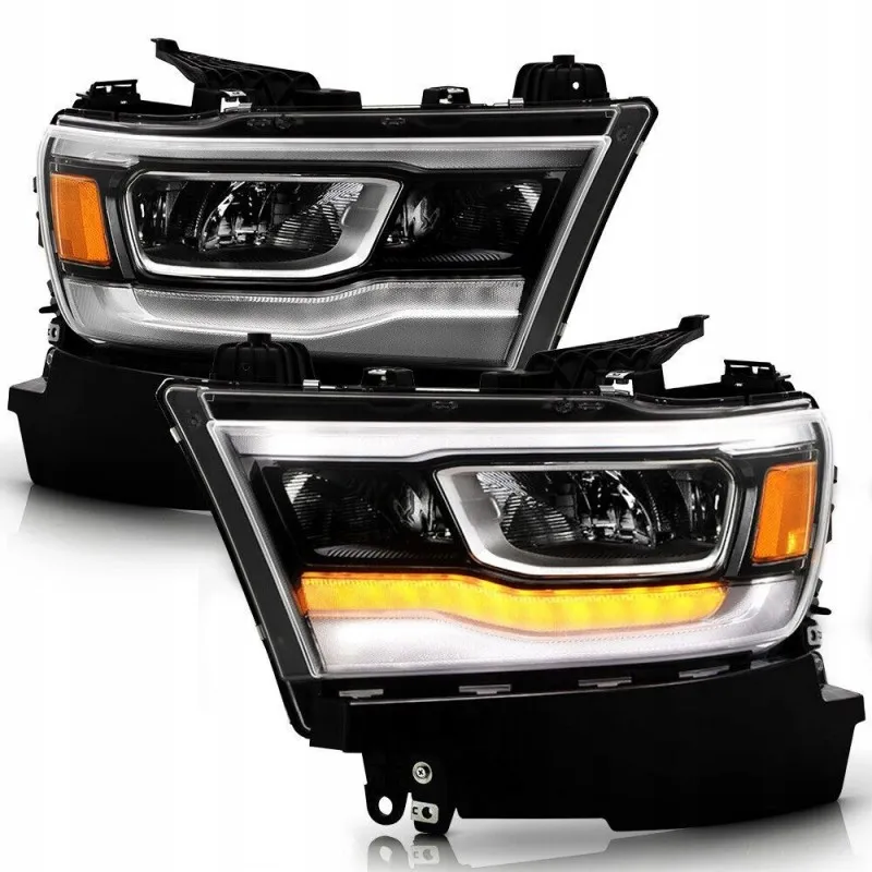 Dodge Ram 1500 2019-2024, kompletní světlomety Full LED, pravý + levý, čiré, nové