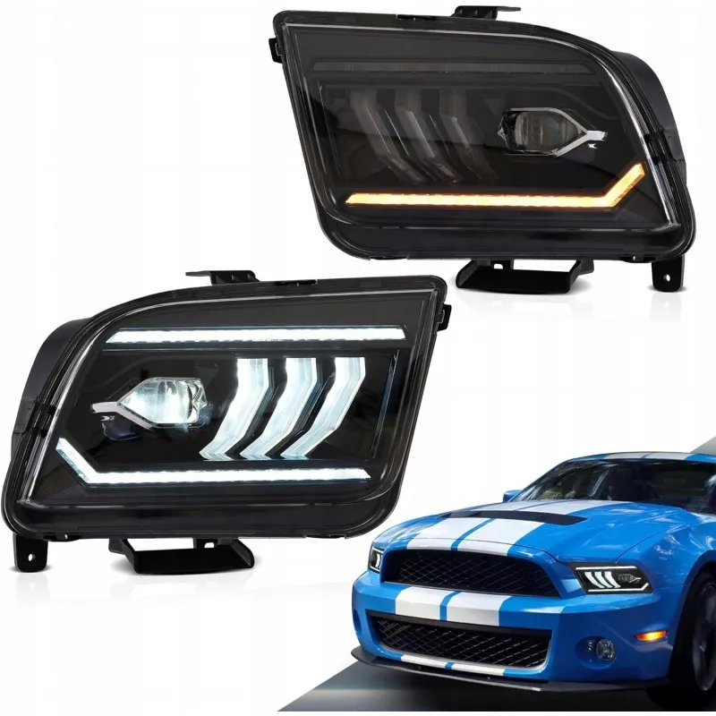 Ford Mustang 2005-2009, přední LED světlomety VLAND, kompletní sada
