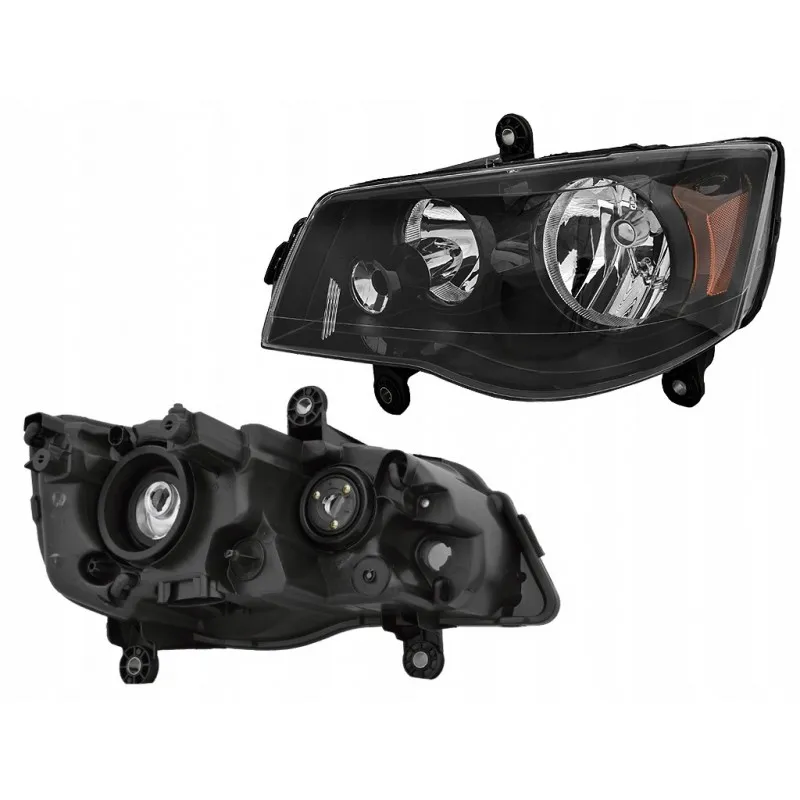 Dodge Grand Caravan / Town Country 2011-2020, levá černá lampa, USA