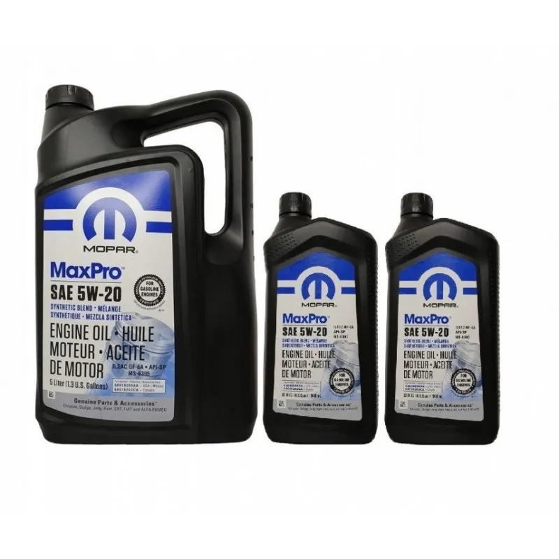 Motorový olej Mopar 5W-20, 7 litrů, pro Chrysler, Dodge a Jeep s motorem 5.7 HEMI