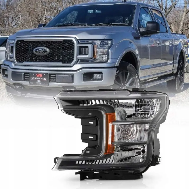 Ford F150 F-150 2018-2020, levý černý světlomet H11+HB3