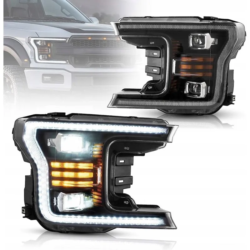 Sada předních LED světlometů VLAND s čočkami pro Ford F150 F-150 2018-2020