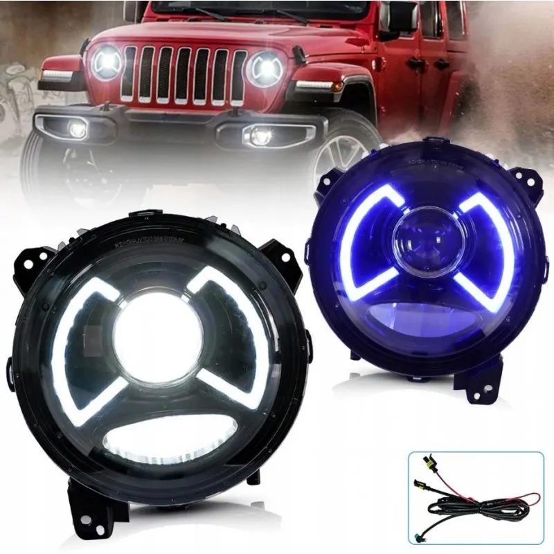 Světlomety VLAND 9'' pro JEEP WRANGLER JL 2018-23
