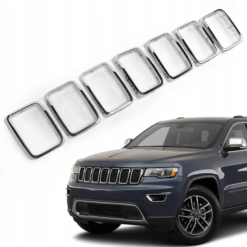 Jeep Grand Cherokee WK2 2017-2021, maska chladiče s chromovanými kroužky