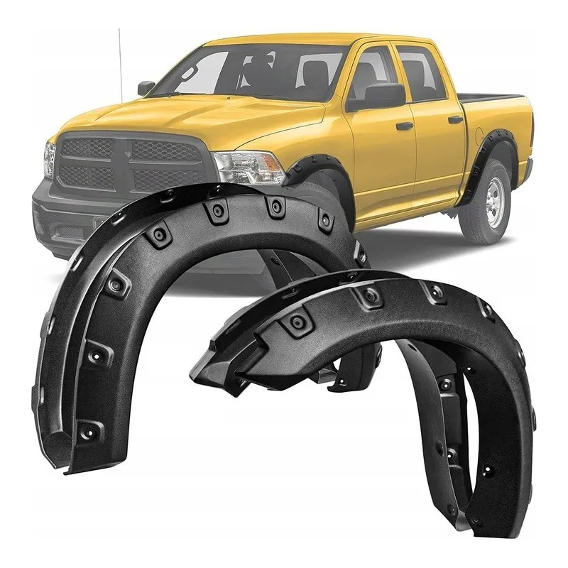 Dodge Ram 1500 2011-2018, sada rozšiřovacích lemů blatníků s nýty
