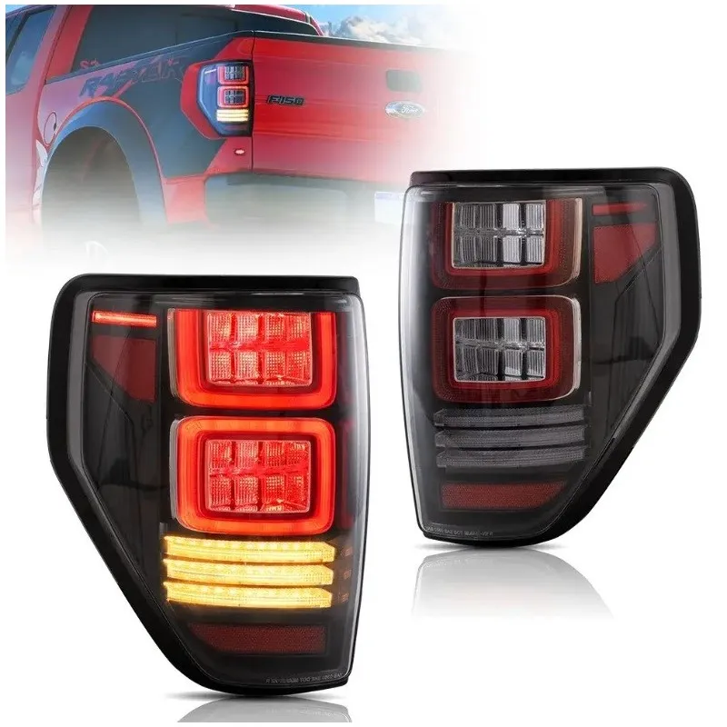 Ford F150 F-150 2009-2014, zadní LED světla L + R VLAND, kompletní sada s čirým krytem