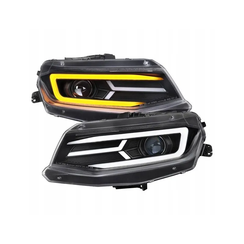Chevrolet Camaro 2016–2018, přední světlomety H9 + LED, černé, sada