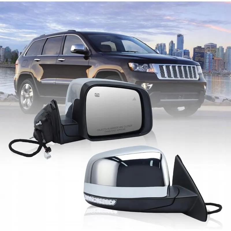 Jeep Grand Cherokee WK2 2011-21 – pravé chromované zrcátko, směrovka, indikace mrtvého úhlu