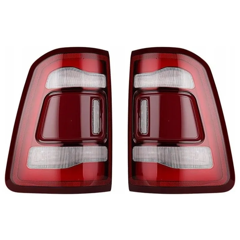 Dodge Ram 1500 2019-23, kompletní sada pravé a levé zadní LED svítilny v červeném provedení pro BSM