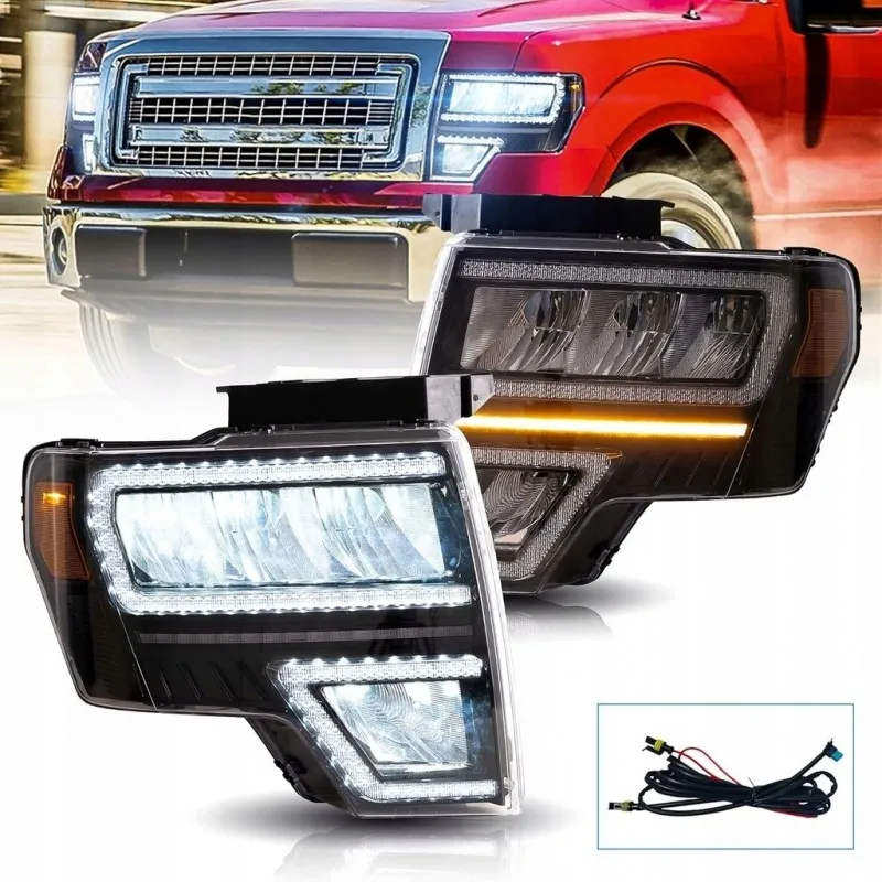 Ford F150 F-150 2009-2014, přední LED světlomety VLAND, kompletní sada: levý a pravý