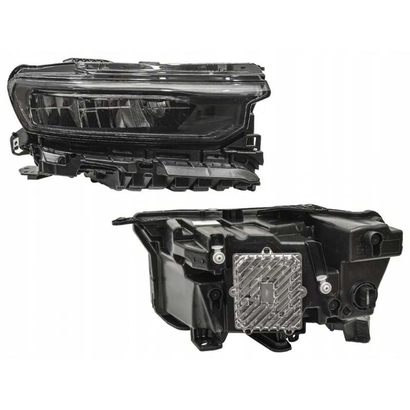 Jeep Grand Cherokee WL 2021- – pravý světlomet s předřadníkem, americká verze, žlutá LED, černé provedení