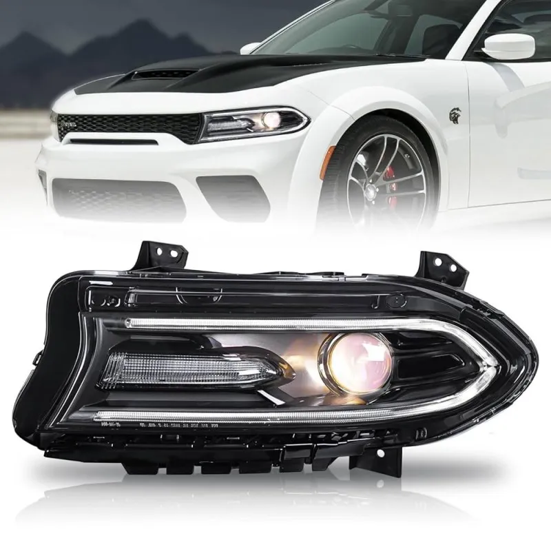 Dodge Charger 2015-2023, levé přední světlo s LED, nové 68294431AA