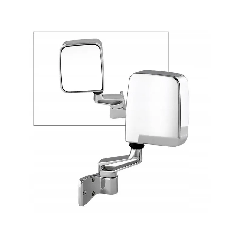 Levé nové chromované zrcátko pro Jeep Wrangler YJ/TJ 1987-2002