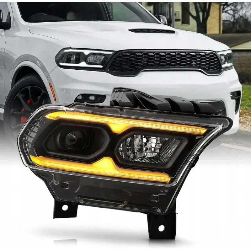 Dodge Durango 2021-2025, pravý kompletní černý přední světlomet Full LED