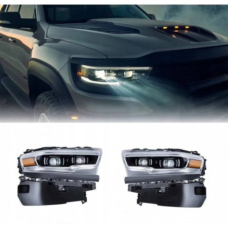 Dodge Ram Limited od roku 2019 – sada levého a pravého LED světlometu s černými lištami