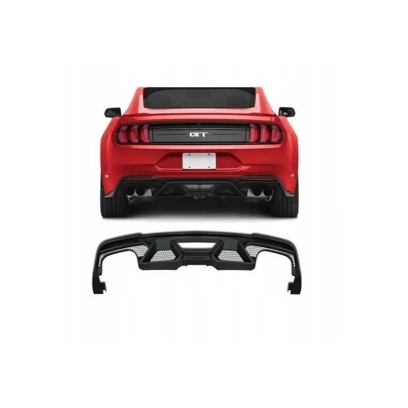 Ford Mustang, styl GT500, 2018-23, zadní spoiler nárazníku, difuzor, zadní nástavec a mřížka