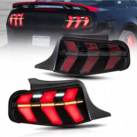 Ford Mustang 2010-2012, zadní LED světla VLAND, 7 sekvencí a žlutý směrový ukazatel