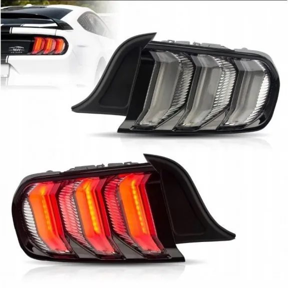 Ford Mustang 2015-23 – zadní LED světla VLAND s čirými skly, evropská homologace