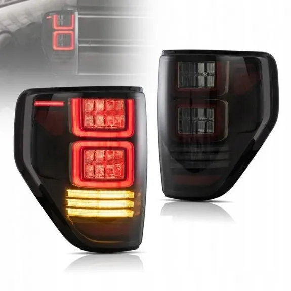 Zadní LED svítilny L + P VLAND, kompletní sada, kouřové, Ford F150 F-150 2009-2014