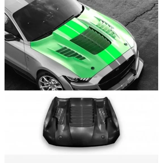 Ford Mustang 2018-2023, hliníková kapota ve stylu GT500 KR