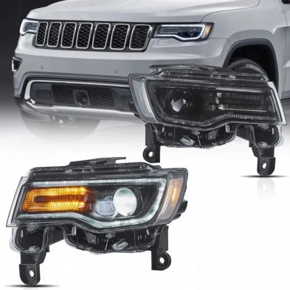 Kompletní přední světlomety VLAND Full LED DRL pro Jeep Grand Cherokee WK2 2014-2021