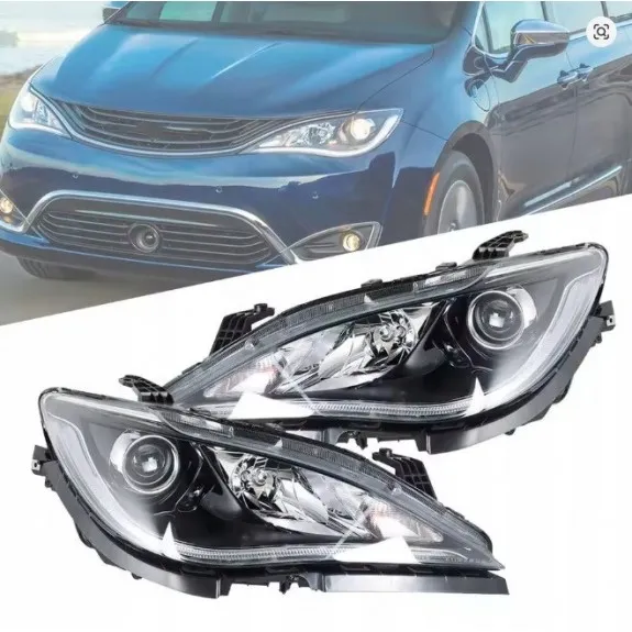 Chrysler Pacifica 2017-2020, sada pravého a levého předního světlometu s čočkou a LED
