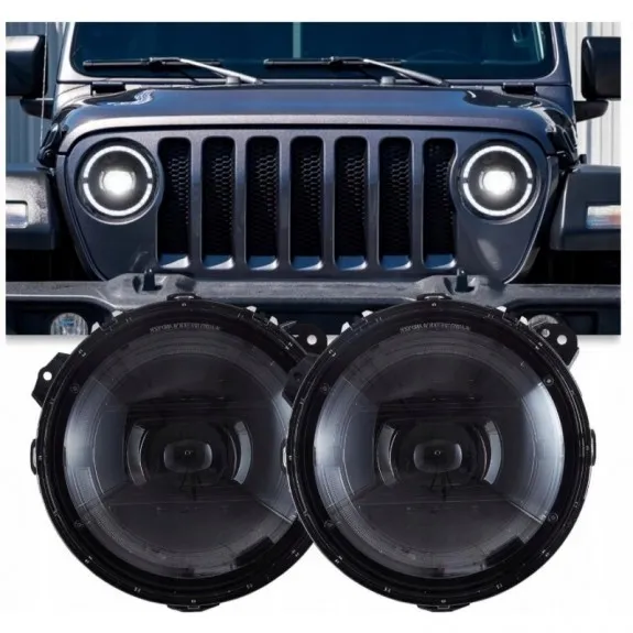 Jeep Wrangler JL / Gladiator JT od roku 2018, světlomety VLAND Full LED 9'' s čočkou