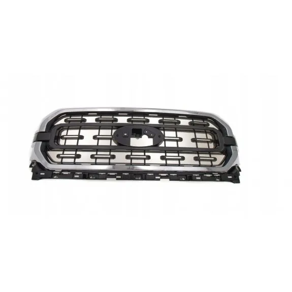 Ford F-150 F150 XL XLT 2021-2023, maska chladiče, chrom + černý lesk, ML3Z-8200-BB